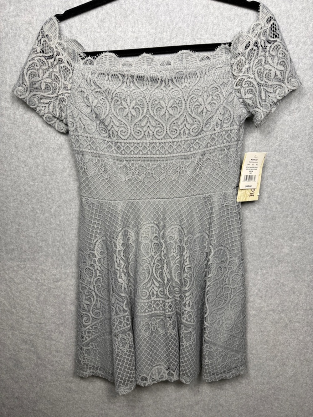 Kohl's Rewind Seafoam Lace Fit-and-Flare Mini Dress Summer Vacation Beach